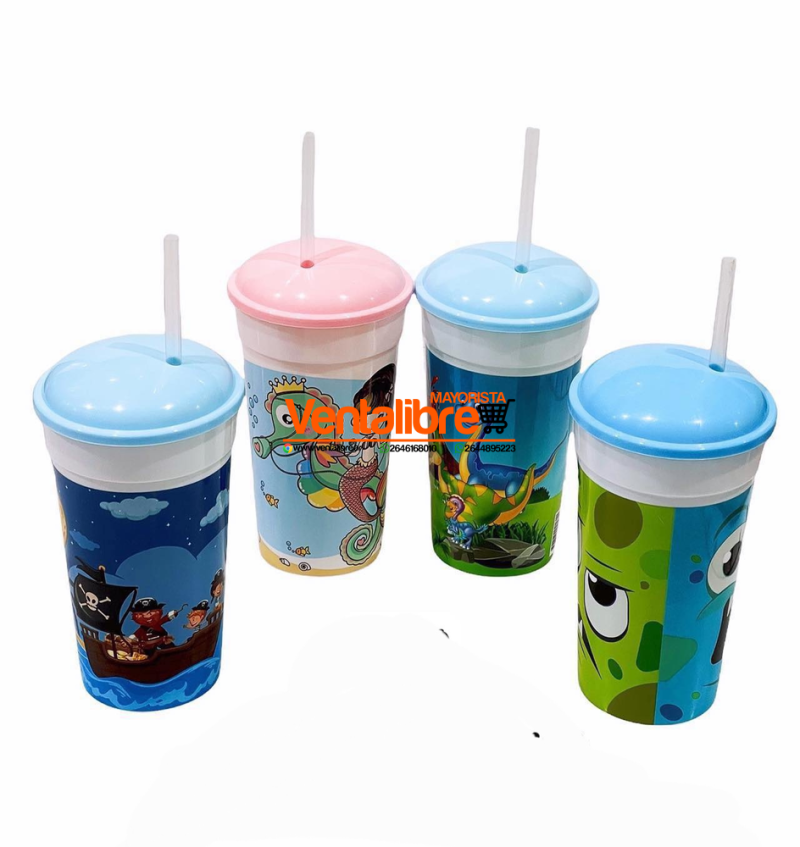 VASO SORBITO CON PERSONAJES 880 CC