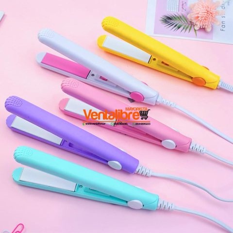 MINI PLANCHITA DE PELO PARA VIAJES VARIOS COLORES