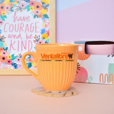 TAZAS DE CERÁMICA FACETADA GRANDE COLORES VARIOS 450 CC. - Image 3