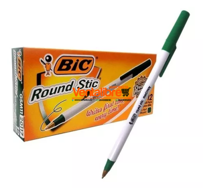 LAPICERA BOLIGRAFO BIC ROUND STIC VERDE