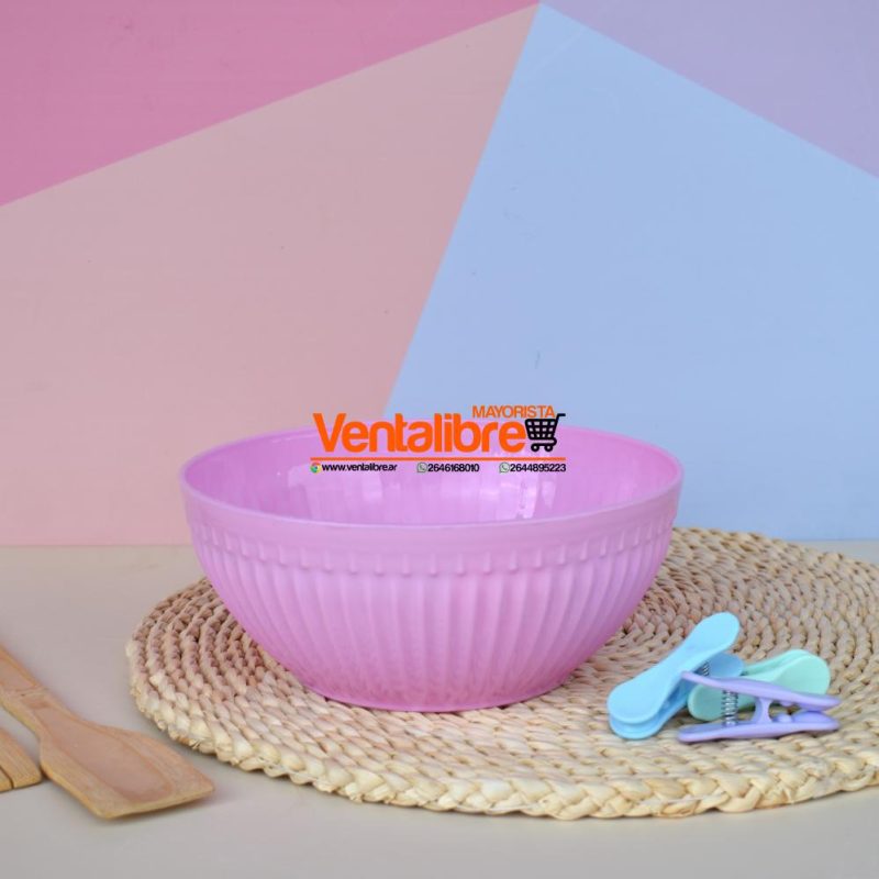 ENSALADERA GRANDE FACETADA VARIOS COLORES - Imagen 5