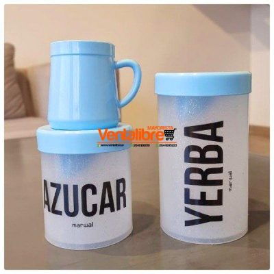 SET YERBERA Y AZUCARERA LITOGRAFIADA CON MATE EN CAJA DE REGALO - Image 2