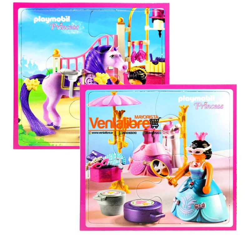 SET DE 2 ROMPECABEZAS PRINCESAS X 4 PIEZAS