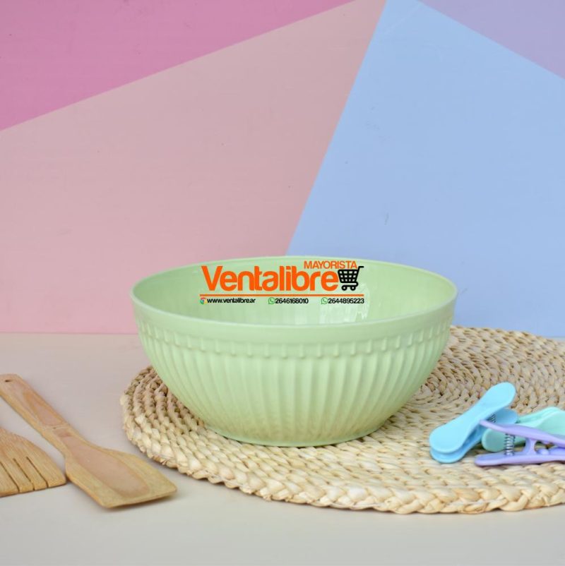 ENSALADERA GRANDE FACETADA VARIOS COLORES - Imagen 4
