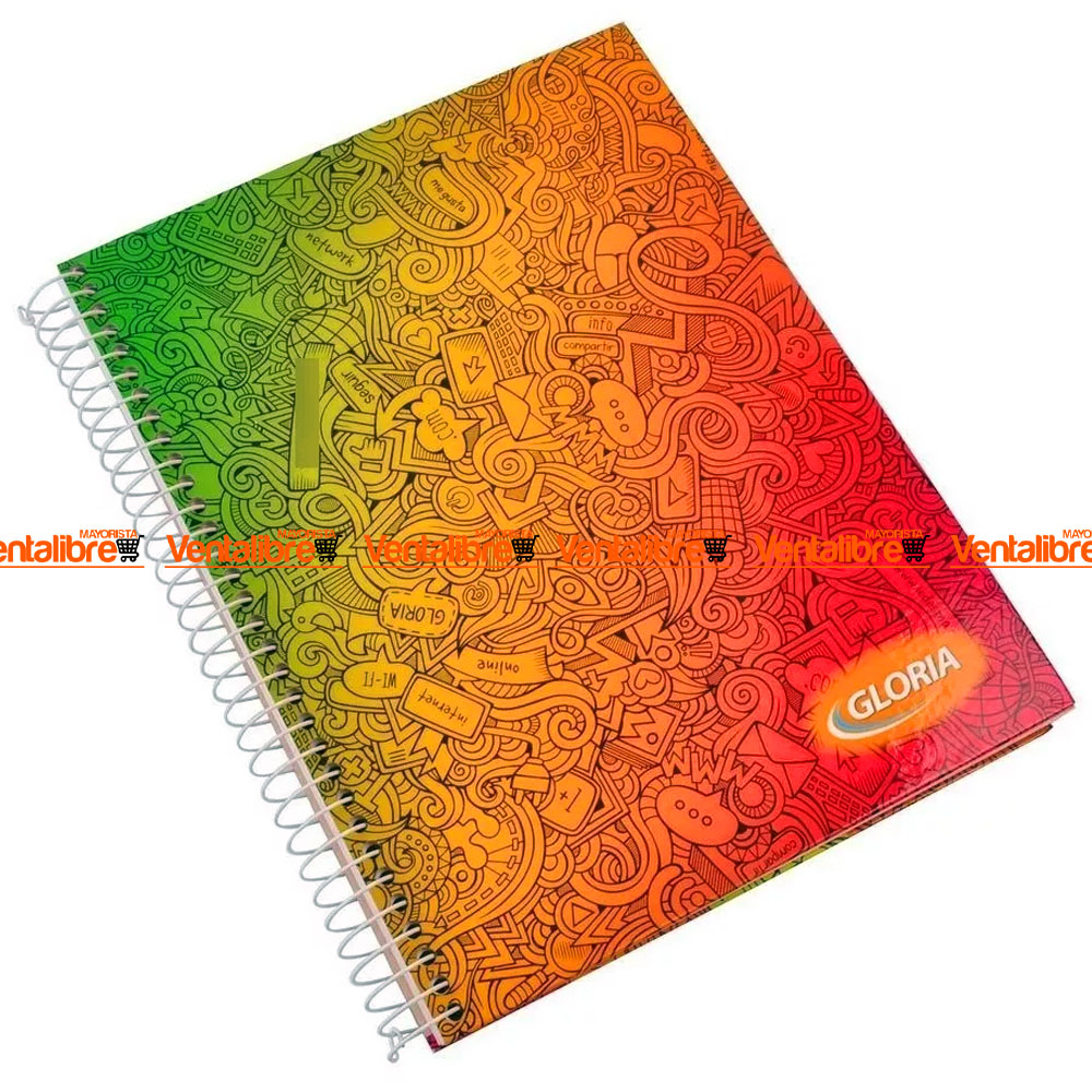 CUADERNO GLORIA TAPA DURA RAYADO 21X27 X 100 HOJAS