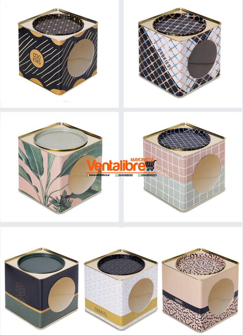 LATAS PREMIUM CON TAPA / VISOR / COLORES Y DISEÑOS VARIOS - Imagen 2