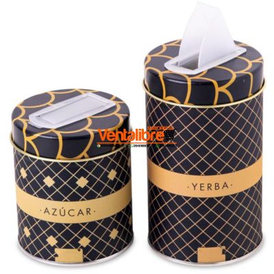 SET YERBERA Y AZUCARERA PREMIUM LATAS LITOGRAFIADAS VARIOS DISEÑOS - Image 2