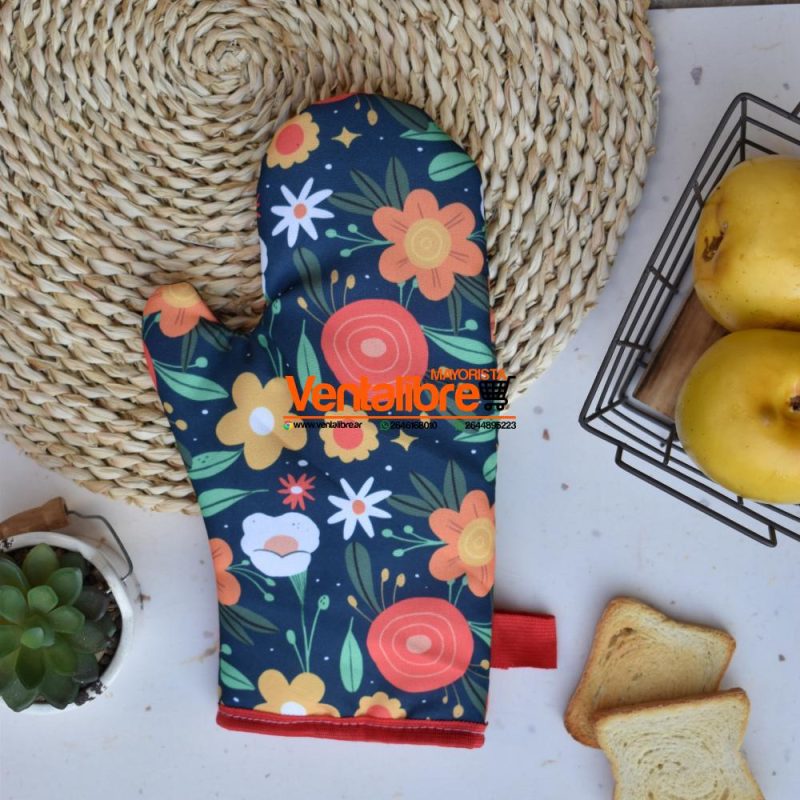 MANOPLAS FORRADAS EN TELA ESTAMPADAS - Imagen 2