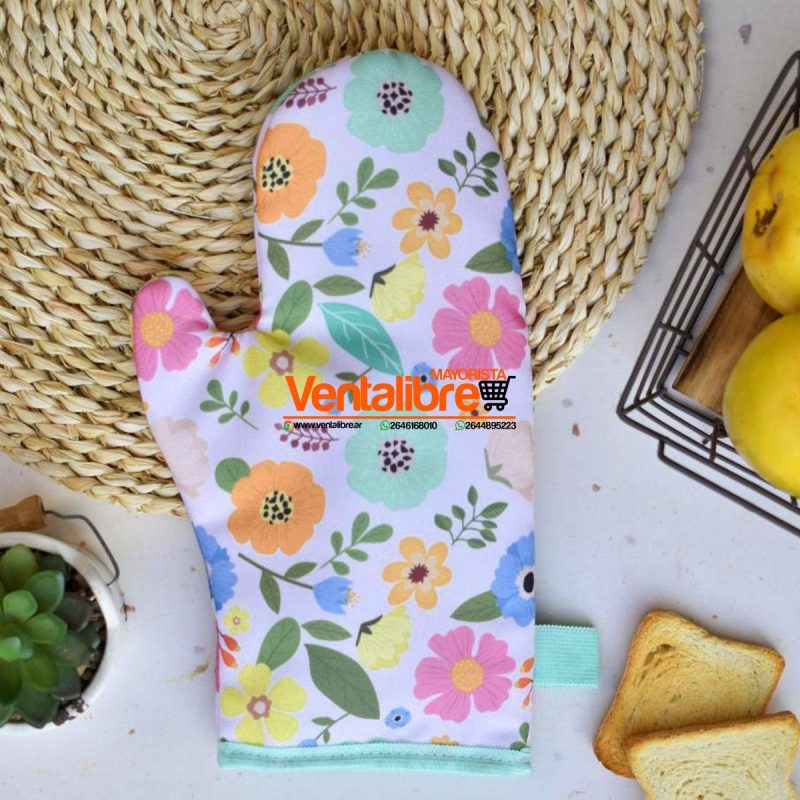 MANOPLAS FORRADAS EN TELA ESTAMPADAS