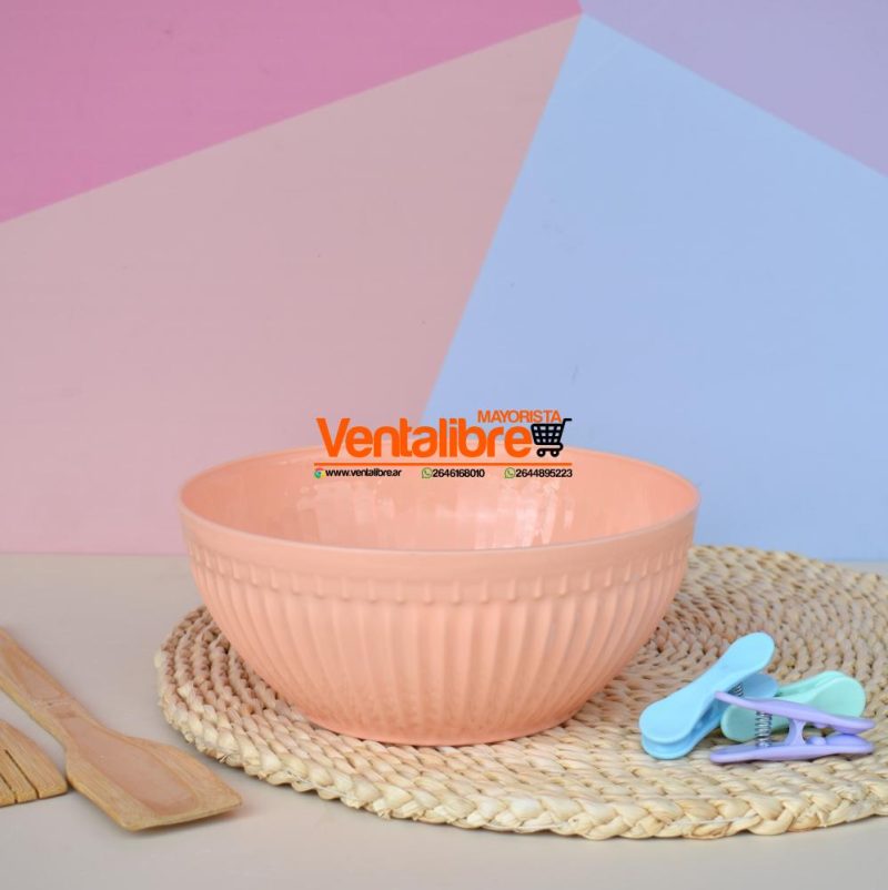 ENSALADERA GRANDE FACETADA VARIOS COLORES - Imagen 6