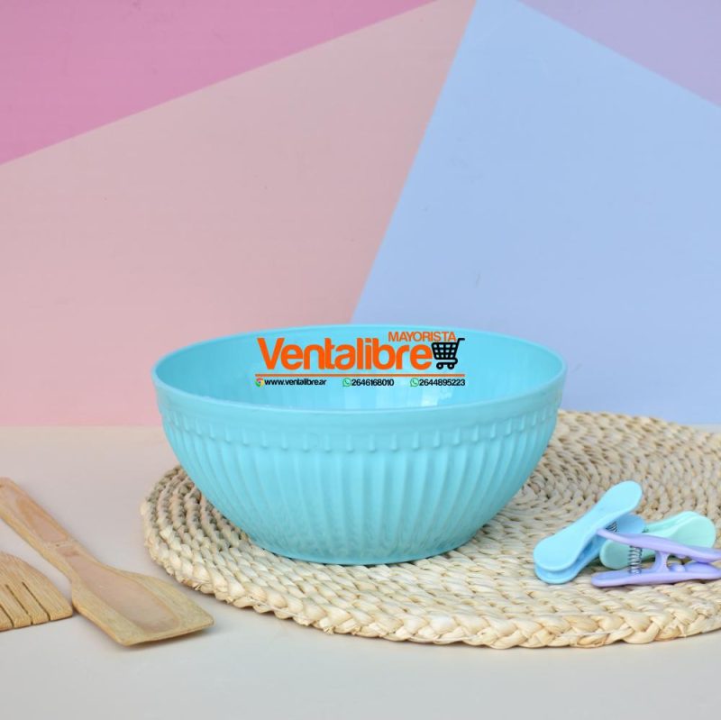 ENSALADERA GRANDE FACETADA VARIOS COLORES - Imagen 7