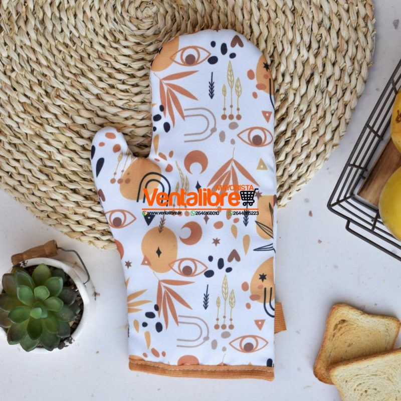 MANOPLAS FORRADAS EN TELA ESTAMPADAS - Imagen 4