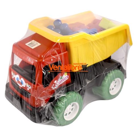 CAMION GRANDE VOLCADOR LUNA CON BLOQUES EXCELENTE CALIDAD