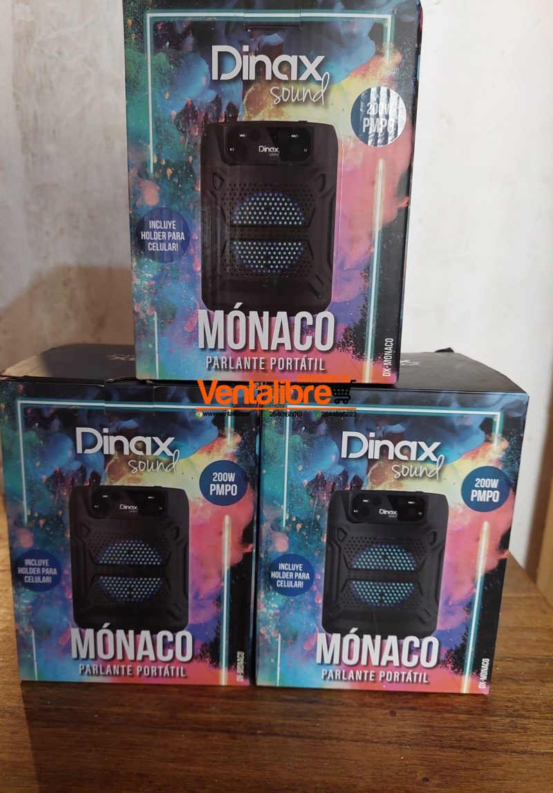PARLANTE BLUETOOTH MÓNACO 3" RADIO LUCES HOLDER PARA CELU - Imagen 2