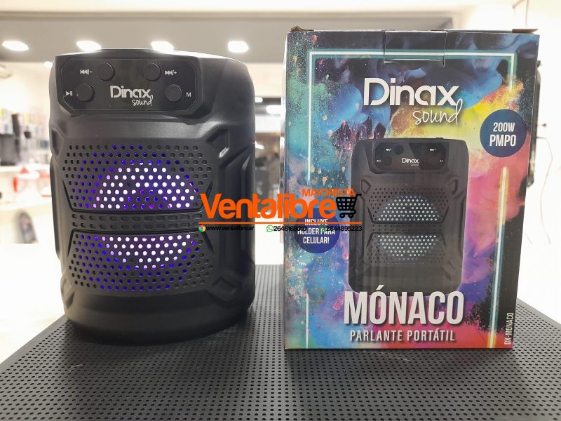 PARLANTE BLUETOOTH MÓNACO 3" RADIO LUCES HOLDER PARA CELU - Imagen 3