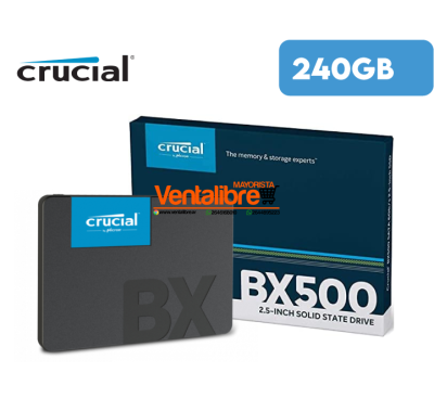 DISCO SÓLIDO HDD SSD 240GB CRUCIAL BX500 SATA III 2.5"