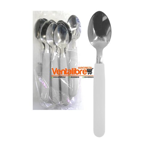 CUCHARAS PARA POSTRE X12 UNI. BLANCAS