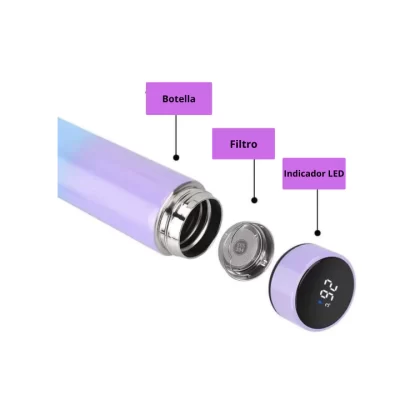 BOTELLA TERMO INTELIGENTE 500ML CON TERMÓMETRO LED - Image 2