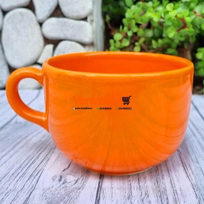 TAZÓN DE CERÁMICA PREMIUM NARANJA MODELO LISO