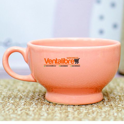 TAZA DE CERÁMICA PREMIUM ROSA MODELO TÉ