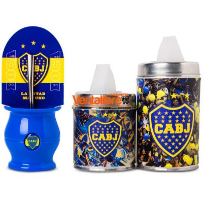 SET YERBERA + AZUCARERA + MATE LATAS LITOGRAFIADAS PREMIUM BOCA JR.