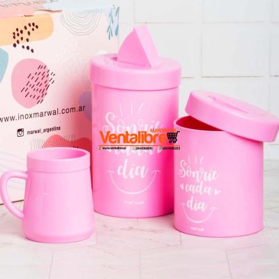 SET YERBERA AZUCARERA LITOGRAFIADA CON MATE EN CAJA DE REGALO