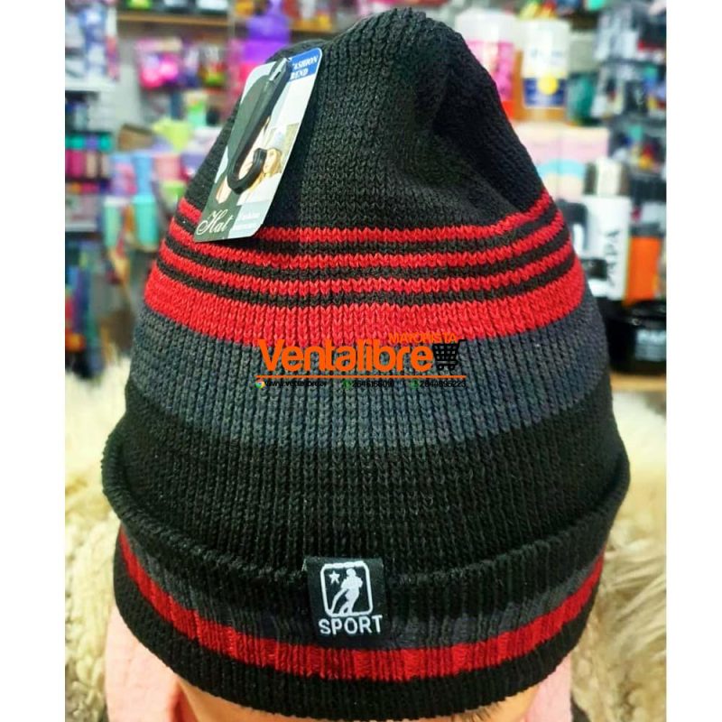 GORROS DE LANA HOMBRE FORRADOS CON CORDERITO VARIOS COLORES