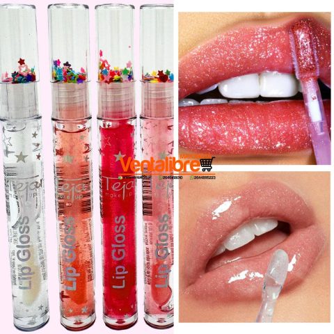 BRILLO PARA LABIOS CON APLIQUE EFECTO PERLADO