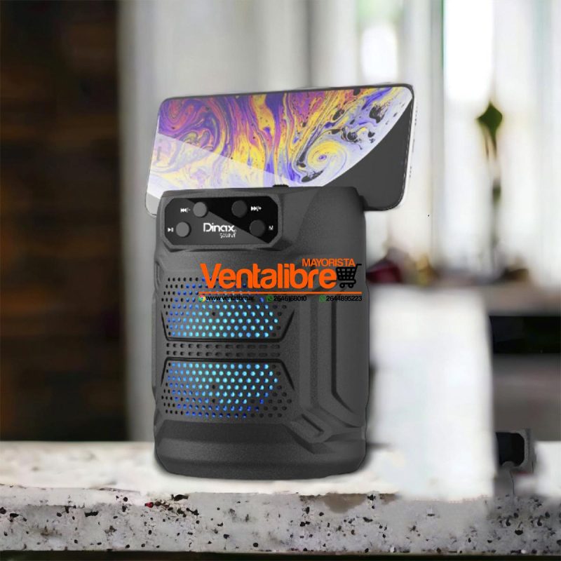 PARLANTE BLUETOOTH MÓNACO 3" RADIO LUCES HOLDER PARA CELU - Imagen 4
