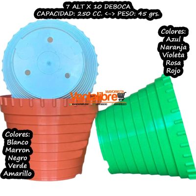 MACETAS PARA JARDIN EN COLORES N°10