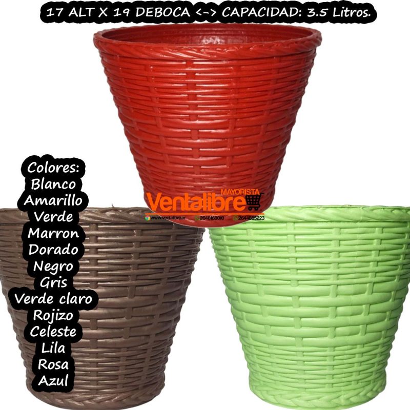 MACETAS COLORES PARA JARDIN N°019