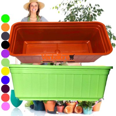 MACETA RECTANGULAR JARDINERA PREMIUM N°35 MED. 35 X 14 X 12 CM.