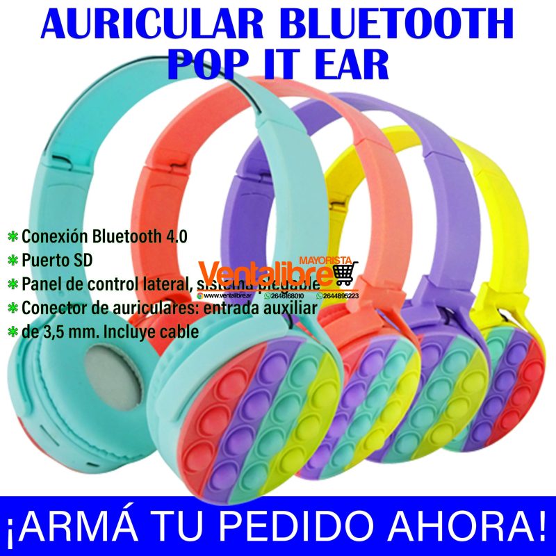 AURICULAR BLUETOOTH POP IT EAR
