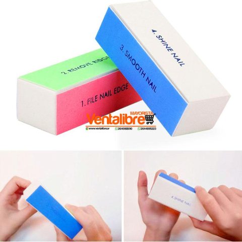 LIMAS PROFESIONAL PARA UÑAS 4 PASOS EXCELENTE CALIDAD