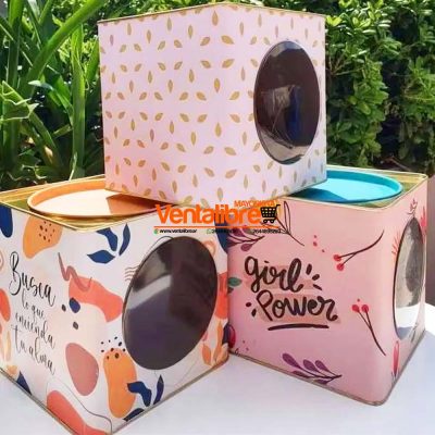 LATAS PREMIUM CON TAPA / VISOR / COLORES Y DISEÑOS VARIOS