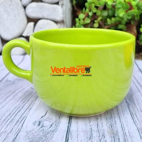 TAZÓN DE CERÁMICA PREMIUM VERDE MODELO LISO