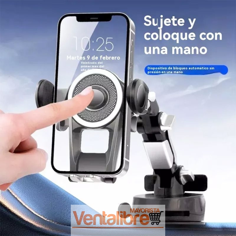 SOPORTE PORTA CELULAR PARA AUTO BRAZO FLEXIBLE CON SOPAPA - Imagen 3