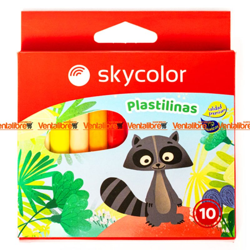 PLASTILINA EN BARRITA X 10 UNID. COLORES SURTIDOS