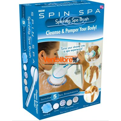 CEPILLO EXFOLIANTE MASAJEADOR 5 EN 1 DE DUCHA SPIN SPA