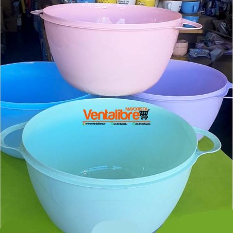 BOWL CON MANIJA 7 LTS. 28 CM. X 16 CM. 4 COLORES