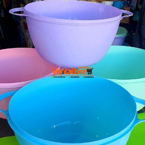 BOWL CON MANIJA 10 LTS. 32 CM. X 18 CM. 4 COLORES