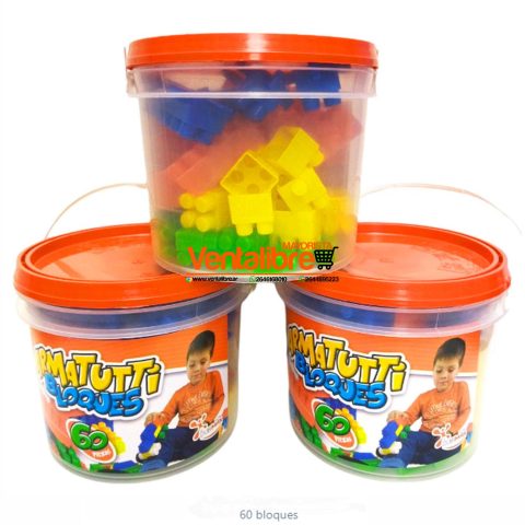 BALDE CON LADRILLOS X 60 PIEZAS EXCELENTE CALIDAD