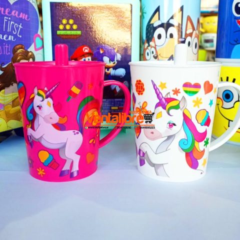 JARRO INFANTIL CON SORBITO ESTAMPA PERSONAJES UNICORNIOS