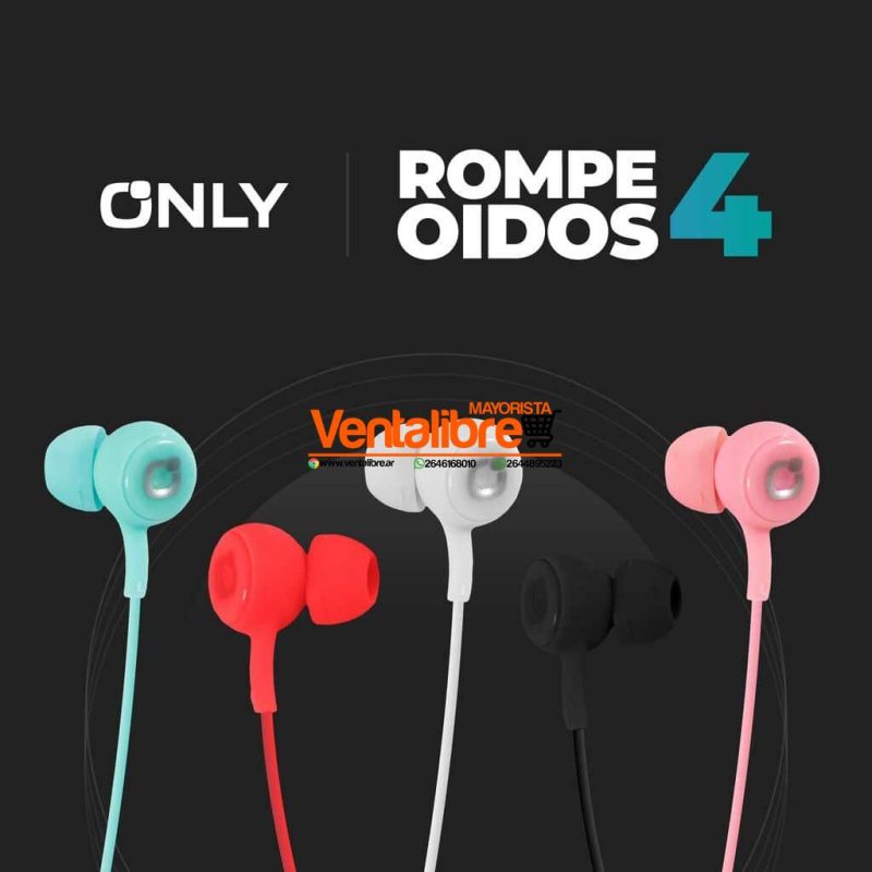 AURICULAR MANOS LIBRES ROMPEOIDOS4 5 COLORES - Imagen 2
