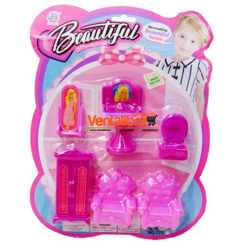 SET DE MUEBLES PARA CASITA DE MUÑECAS
