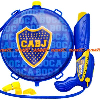 MOCHILA DE AGUA BOCA JUNIORS DE 32 CM. X 48 CM. X 6 CM.