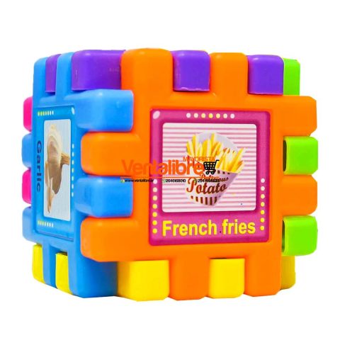 JUEGO DE ENCASTRE EN CUBO VARIOS COLORES