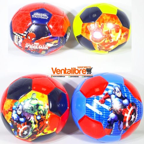 PELOTA FUTBOL REFORZADA CON PERSONAJES N°5 EXCELENTE CALIDAD