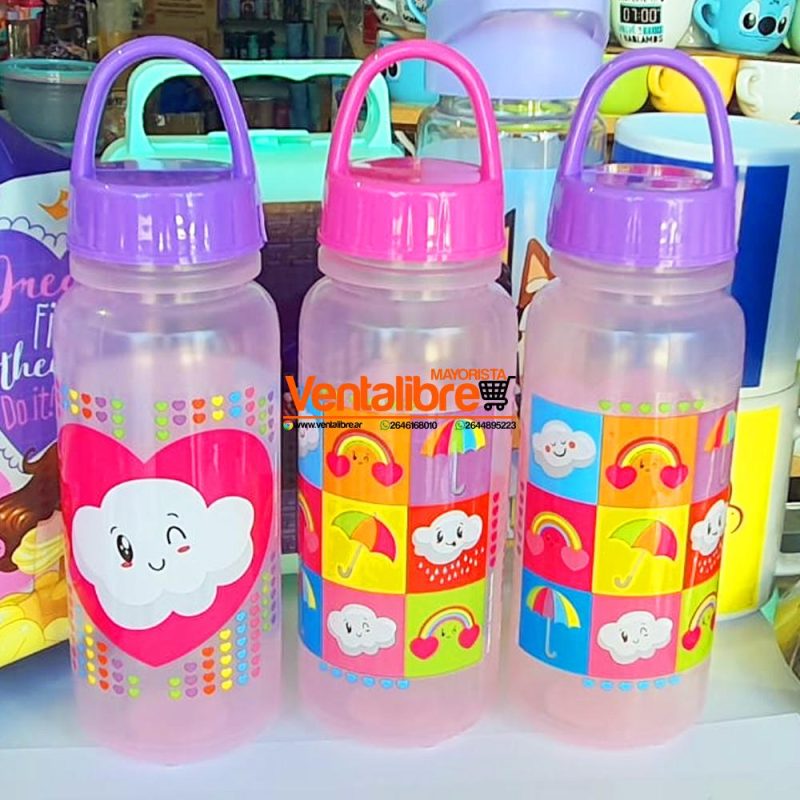 BOTELLONES INFANTILES SPORT 500 CC. ARCO IRIS VARIOS COLORES