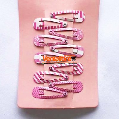 TRABAS TIC TAC 3 CM. CON MOTIVOS ROSAS X 10 UNI.